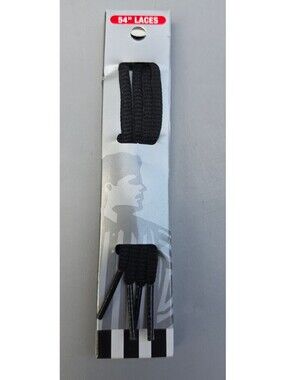 Vintage Foot Locker 54" Oval Black Shoelaces Original Package 1 Pair NEW